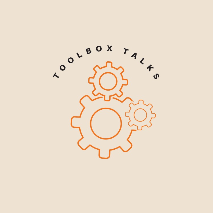 toolbox talks logo with intersecting gears