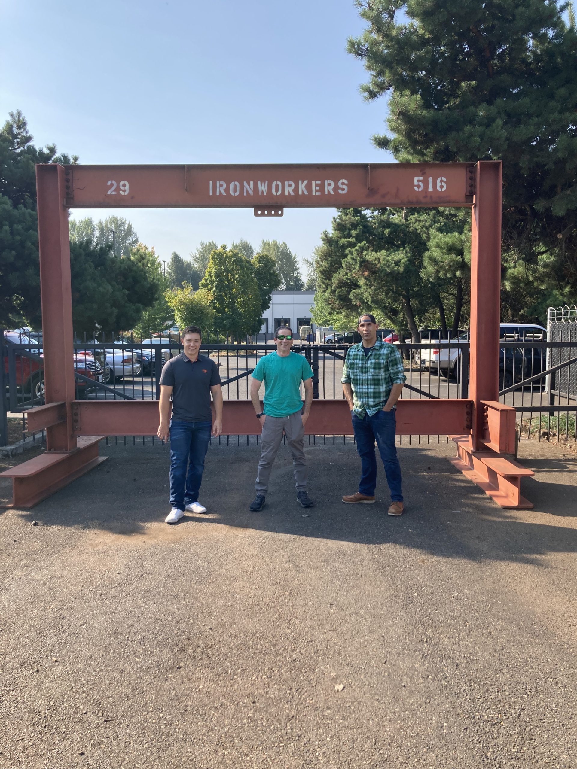 Max at the Ironworkers Union site, right after podcast recording