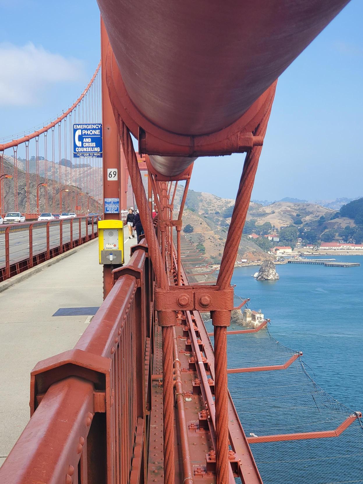 Crisis Line Information and Safety Nets on the Golden Gate Bridge